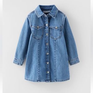 Zara Denim Girls Shirt Dress